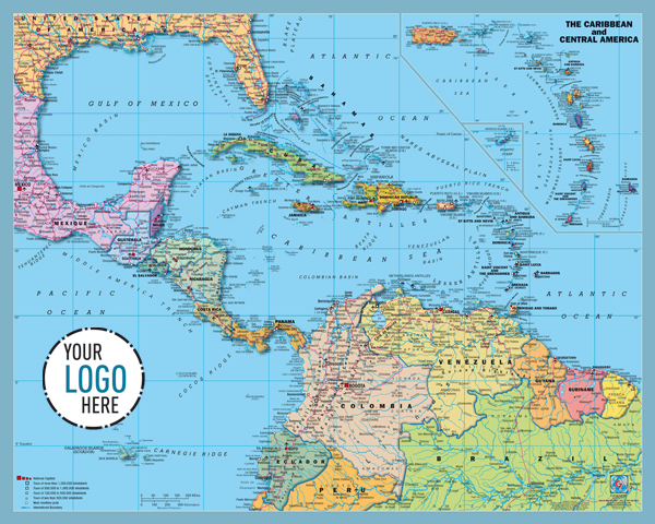 Map Of Usa And Caribbean - United States Map